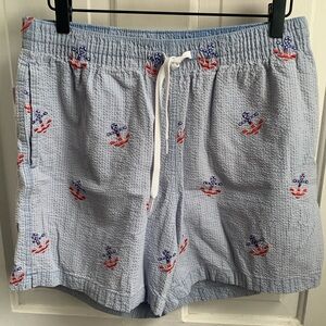 Chubbies Blue Anchor Swim Trunks Large